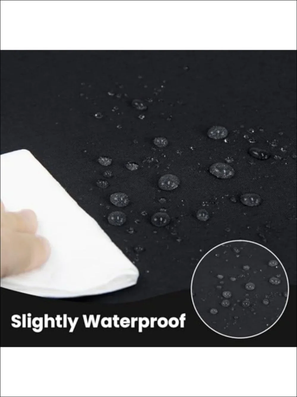 2 Pack Fitted Tablecloth 6 FT Rectangular Water Resistant Polyester Table Cover